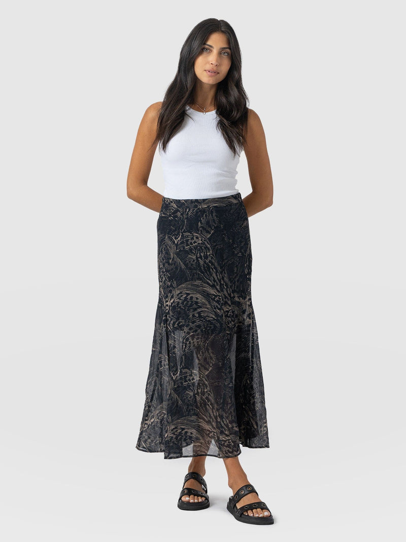 Audrey Skirt Spot Feather - Women's Skirts | Saint + Sofia® UK