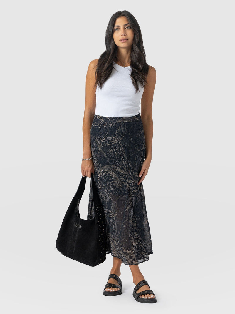 Audrey Skirt Spot Feather - Women's Skirts | Saint + Sofia® UK