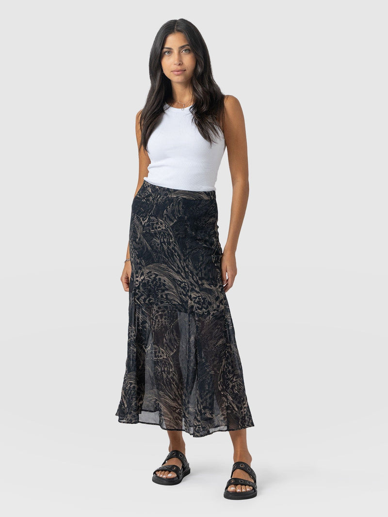 Audrey Skirt Spot Feather - Women's Skirts | Saint + Sofia® UK