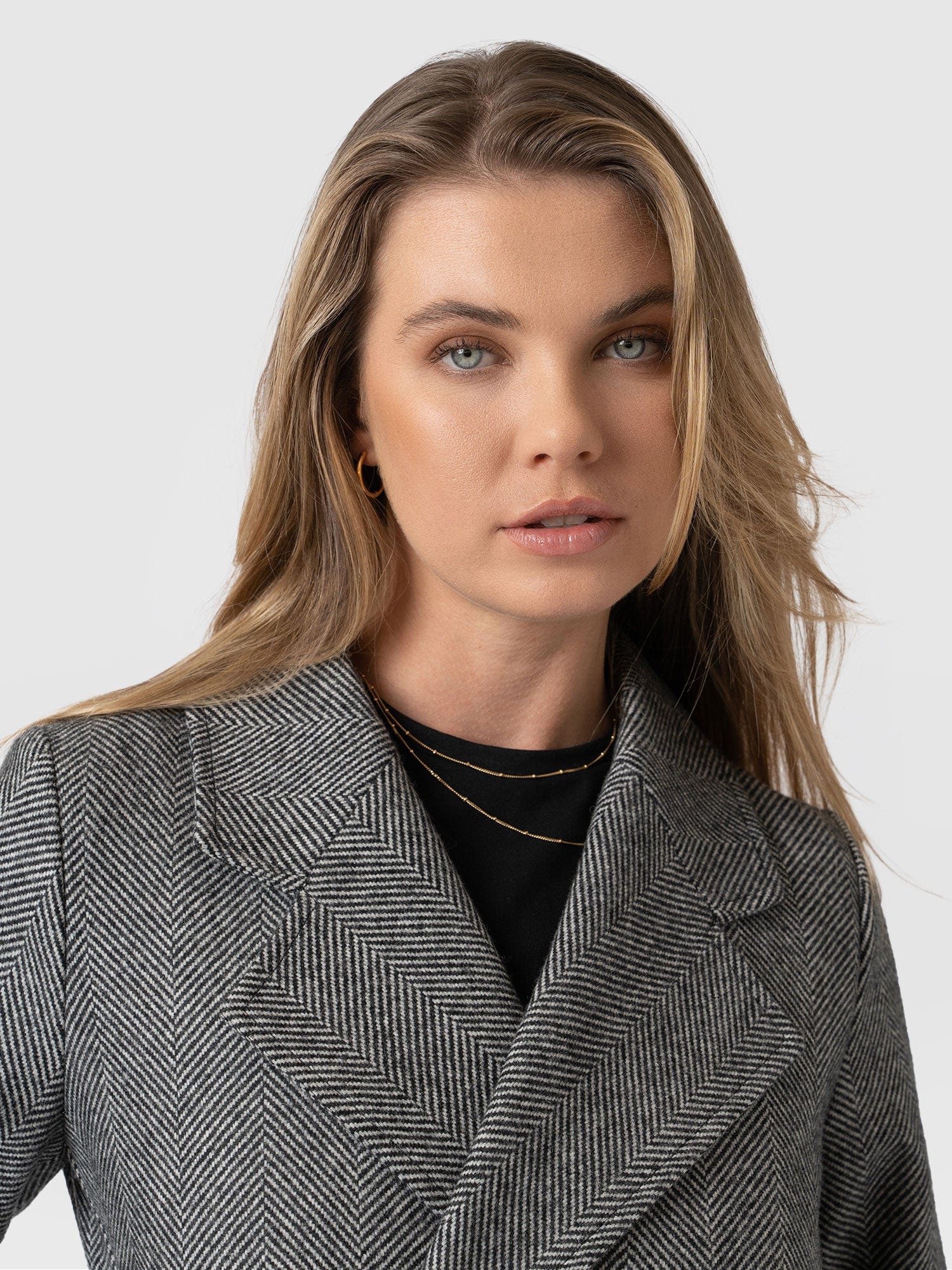 Audrey Wrap Coat Chevron - Women's Coats | Saint + Sofia® UK