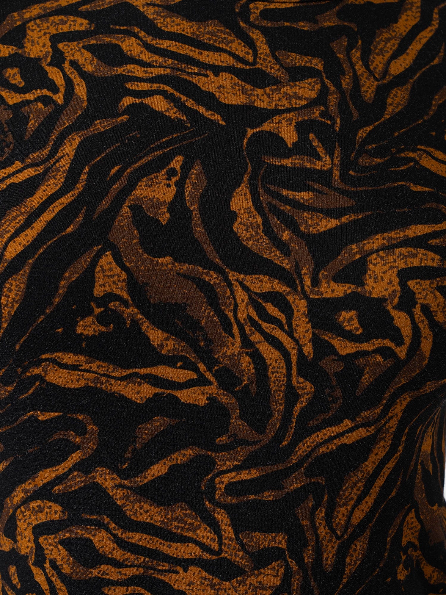 Austen Crew Neck Long Sleeve Tee - Brown Zebra