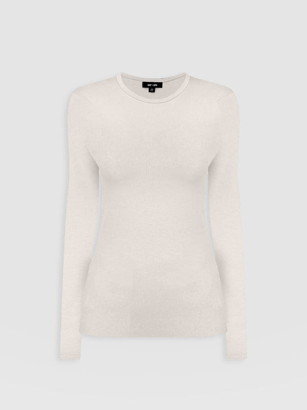 Austen Crew Neck Tee - Cream