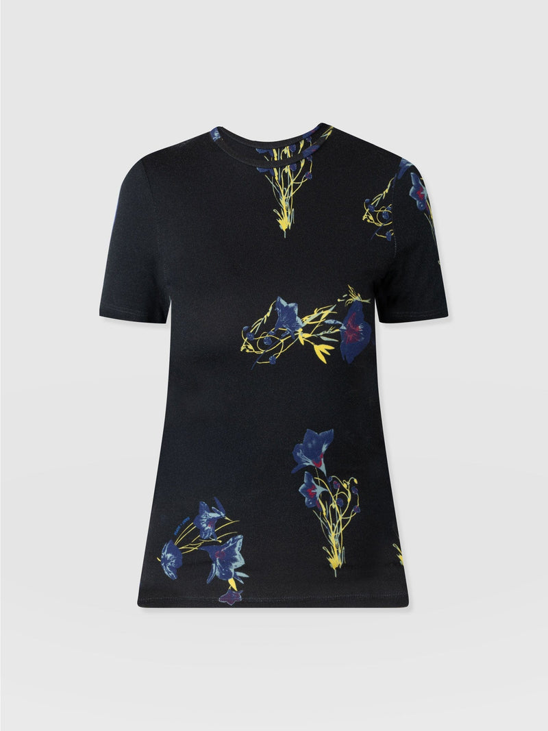 Austen Crew Neck Tee Short Sleeve - Blue Lily Gardens