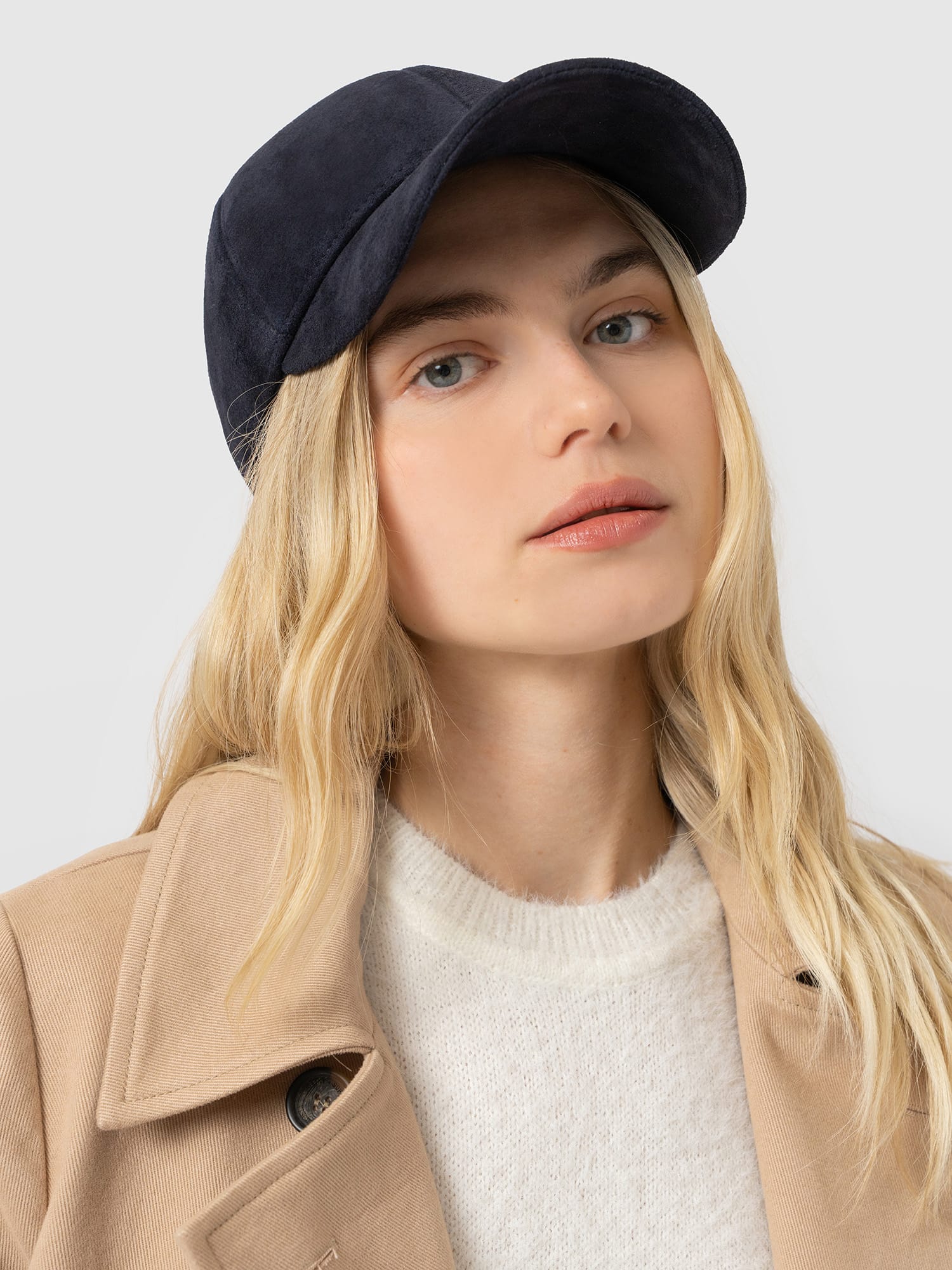 Avalon Baseball Cap - Navy Suede