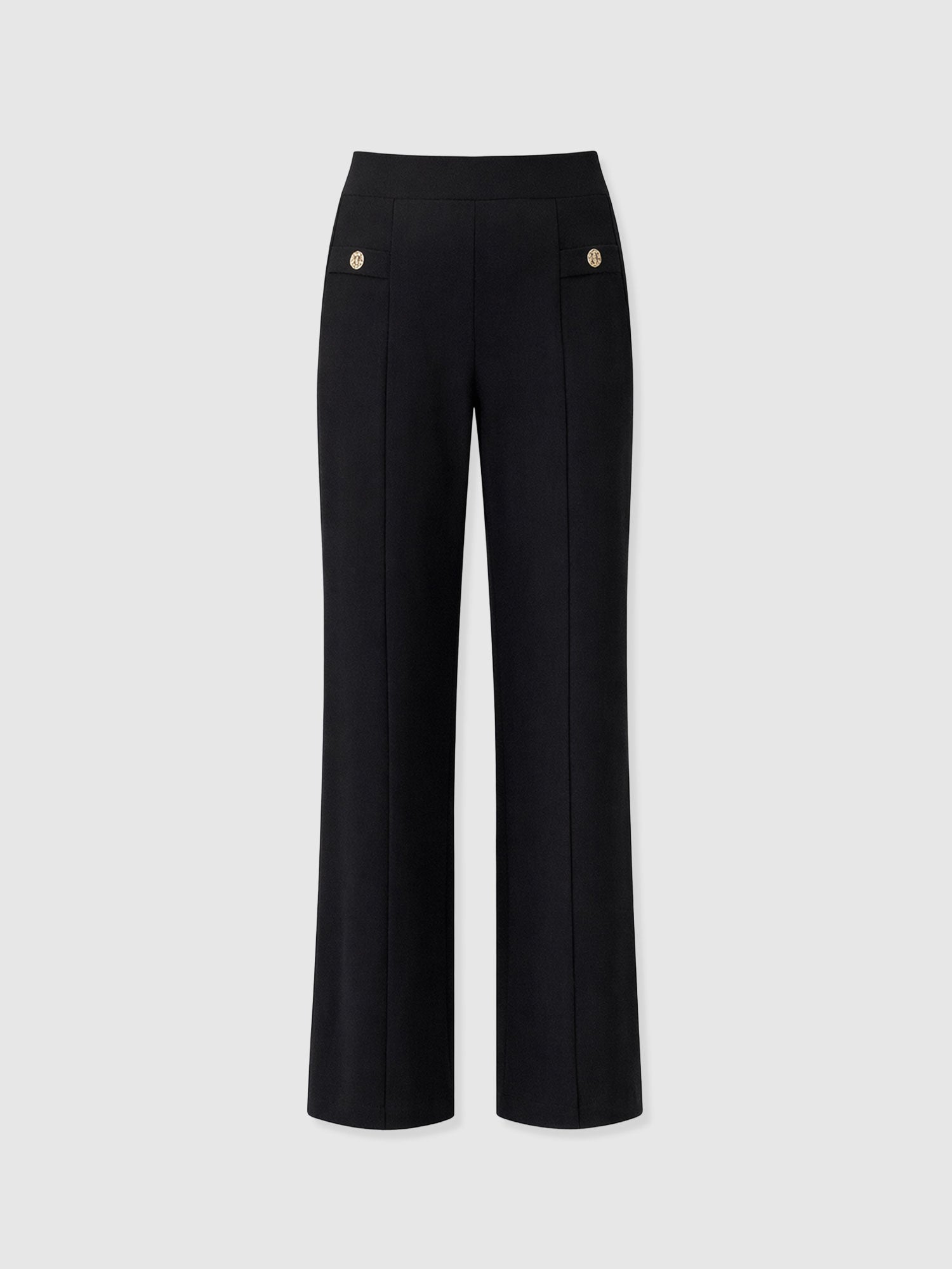 Averie Wide Leg Pant - Black Molten - Women's Trousers | Saint + Sofia® UK