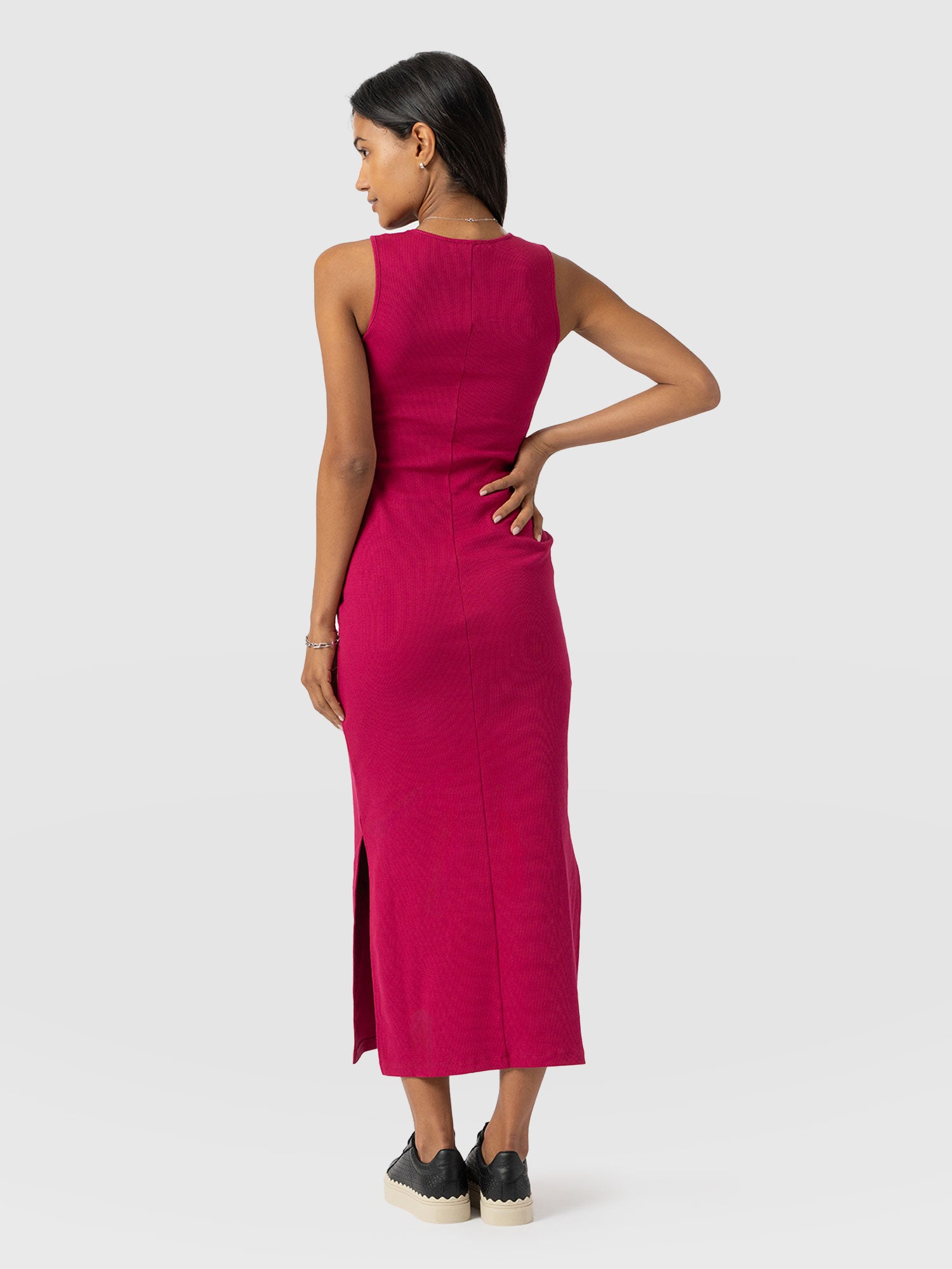 Axel Cut Out Dress - Fuchsia Pink - Women's Dresss | Saint + Sofia® UK