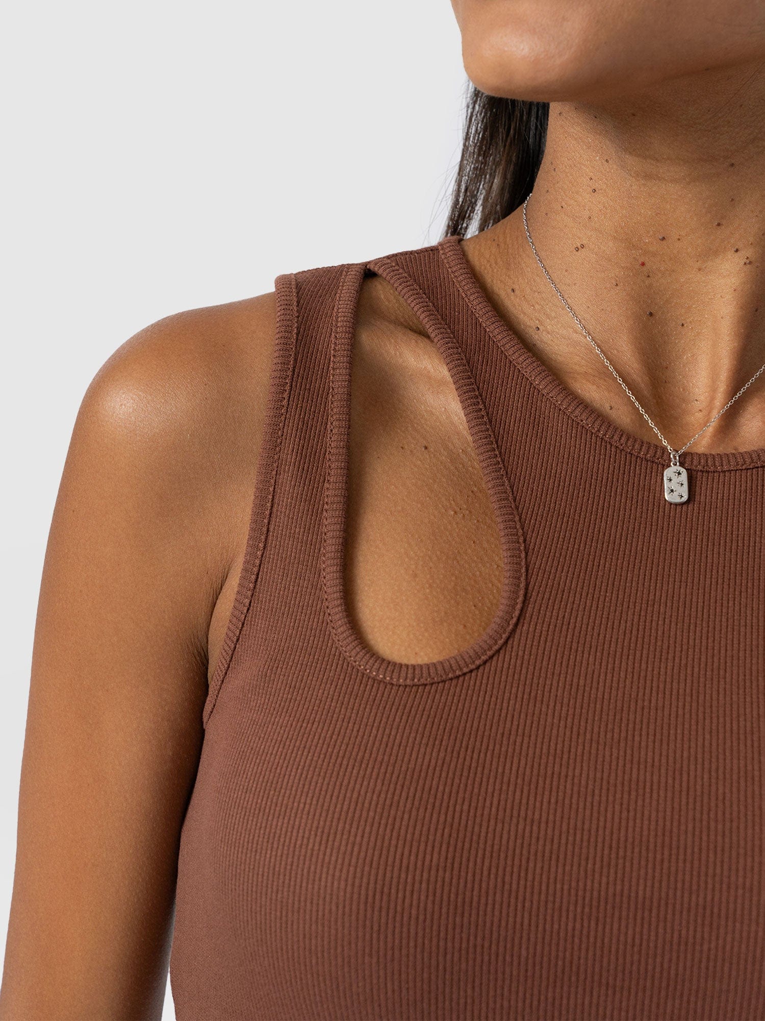 Axel Cut Out Dress - Russet Brown - Women's Dresss | Saint + Sofia® UK