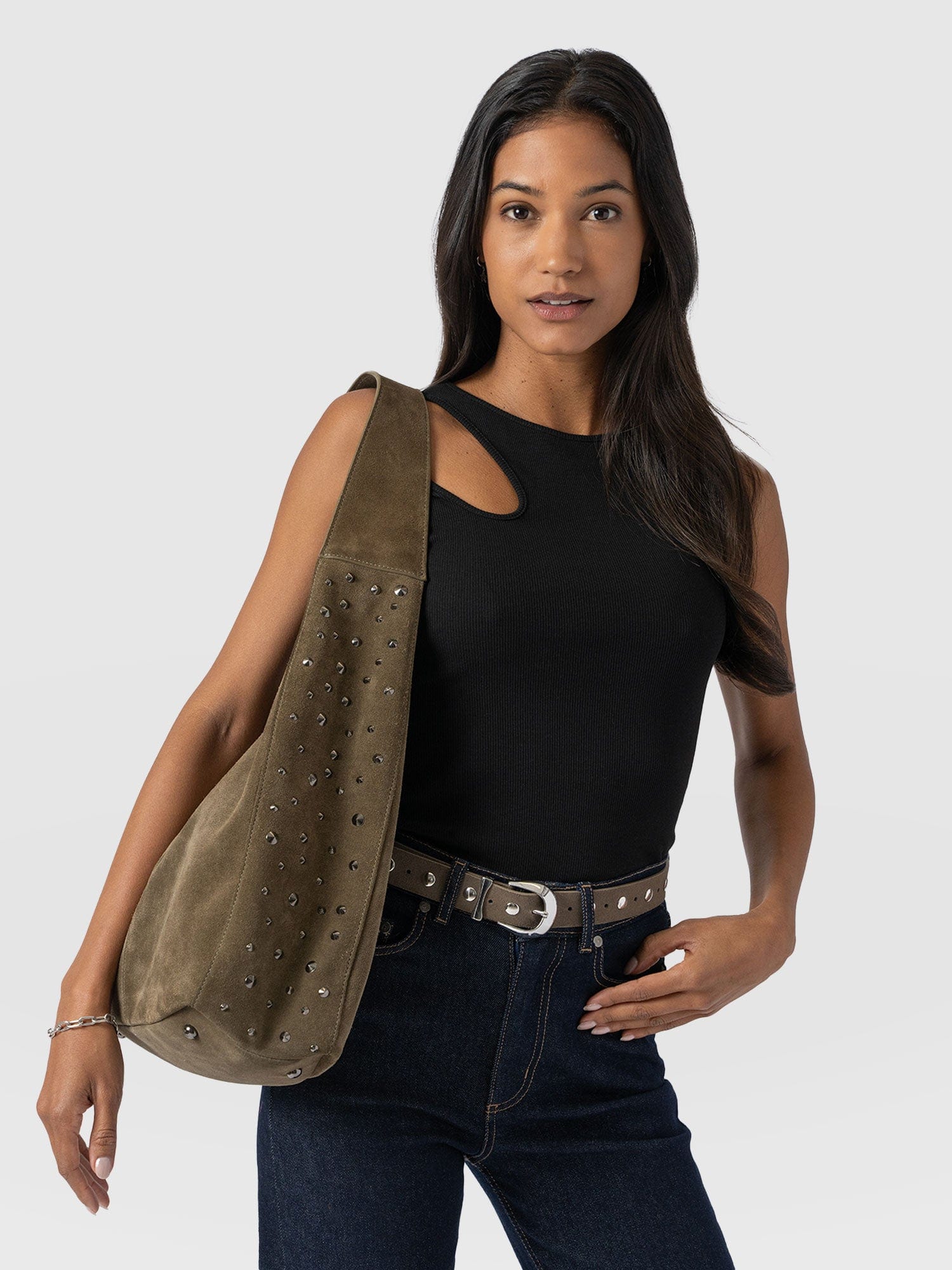 Axel Cut Out Vest - Black - Women's Vests | Saint and Sofia® UK