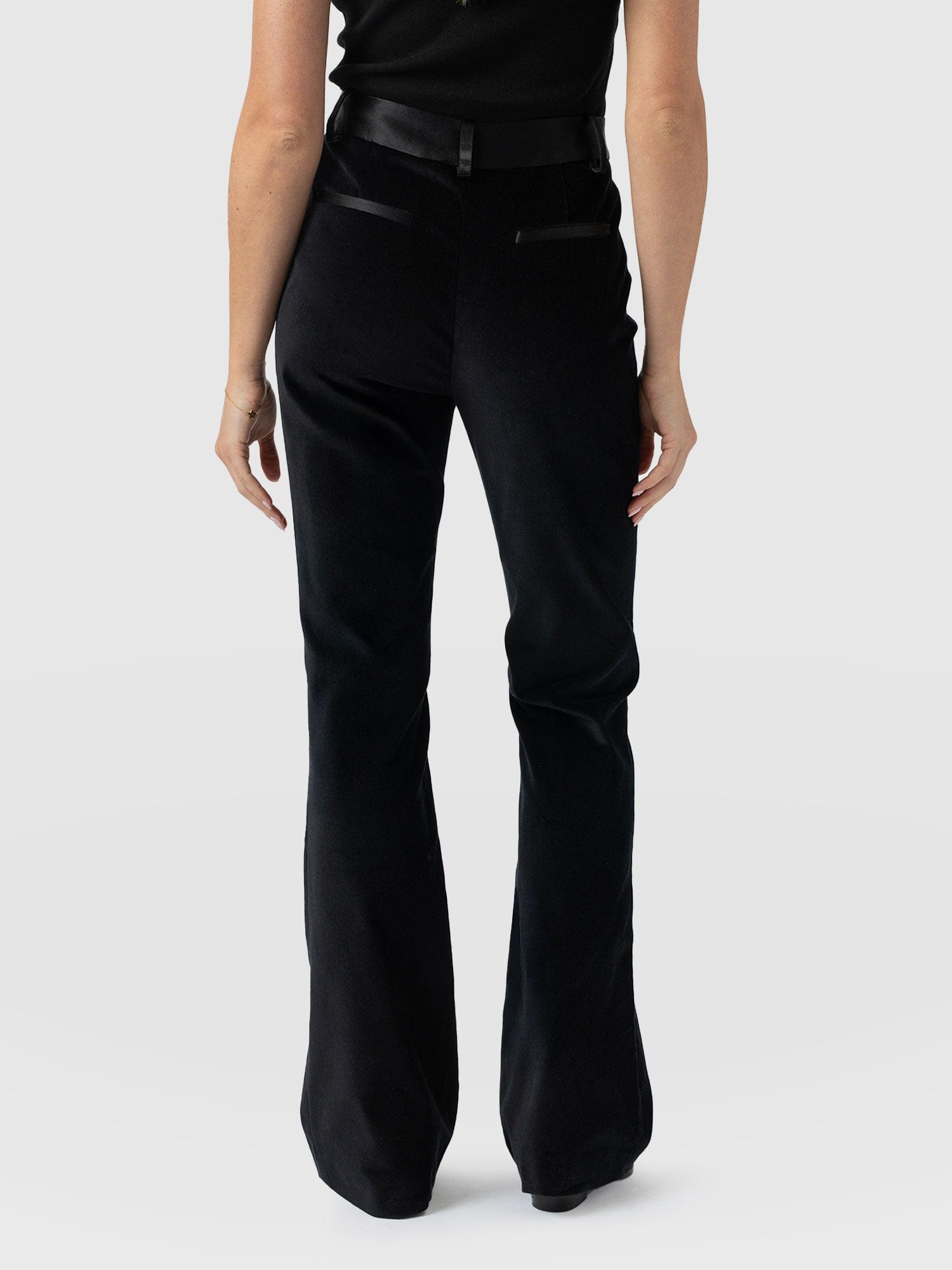 Axel Flared Pant - Black Velvet