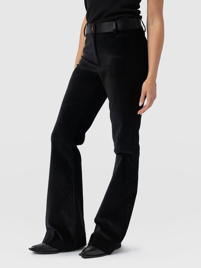 Axel Flared Pant - Black Velvet