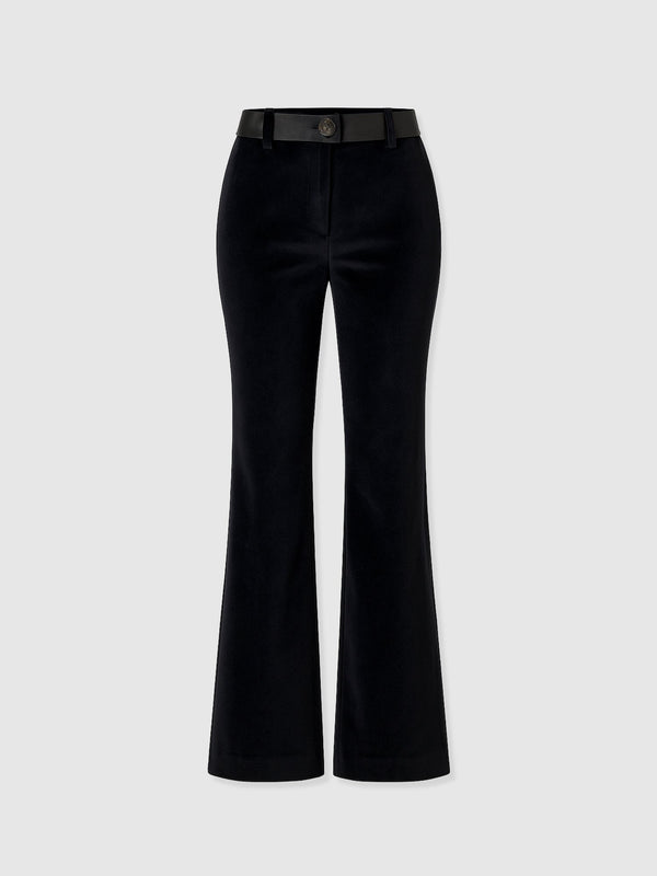 Axel Flared Pant - Black Velvet