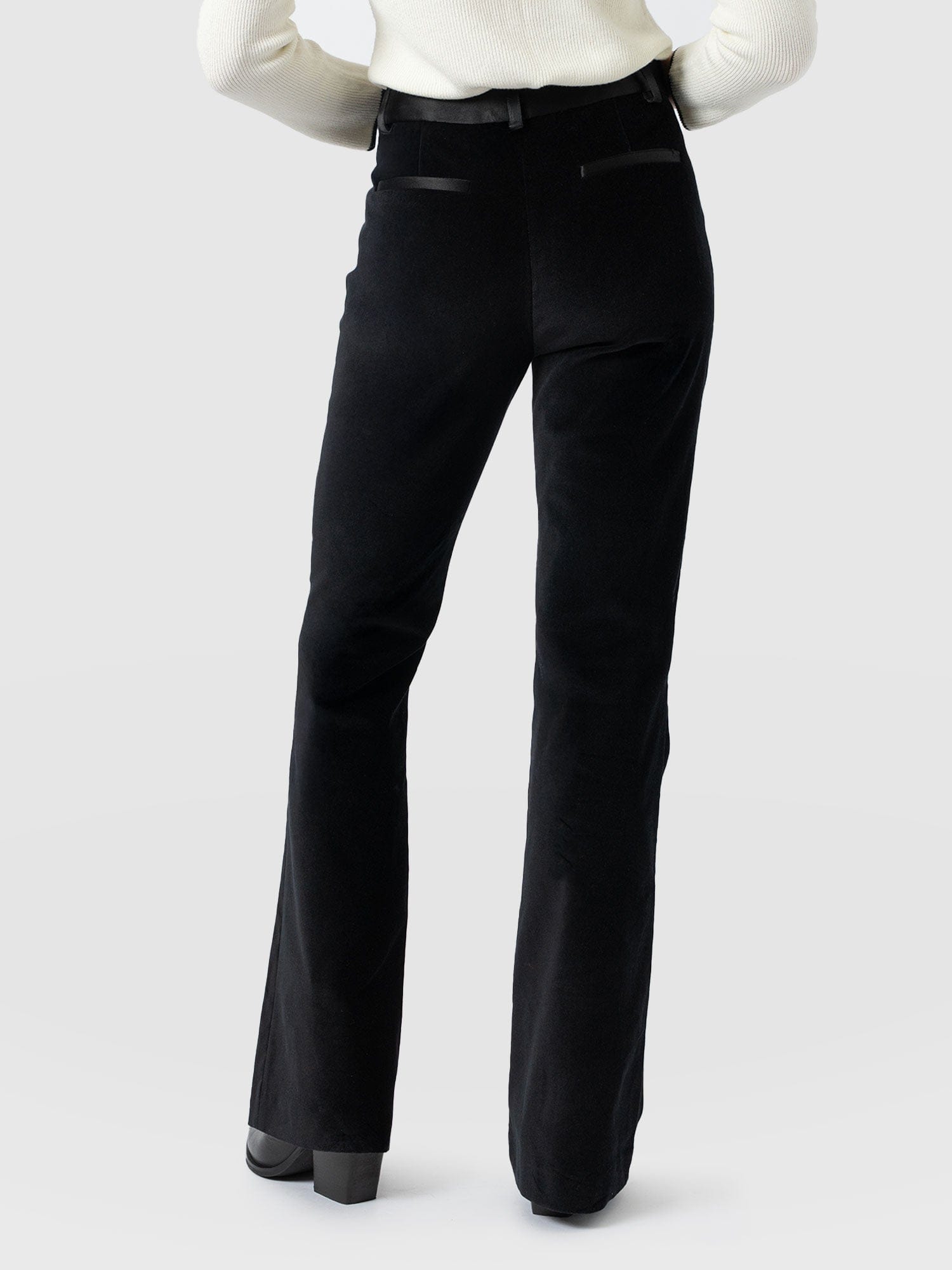 Axel Flared Pant - Black Velvet