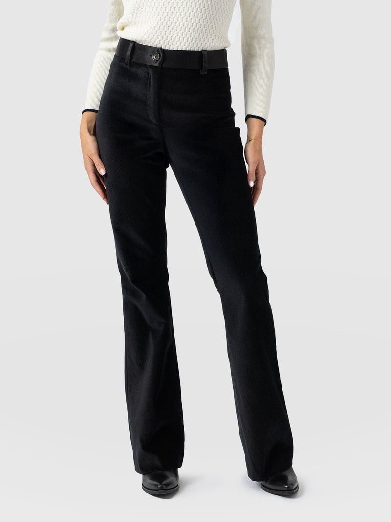 Axel Flared Pant - Black Velvet