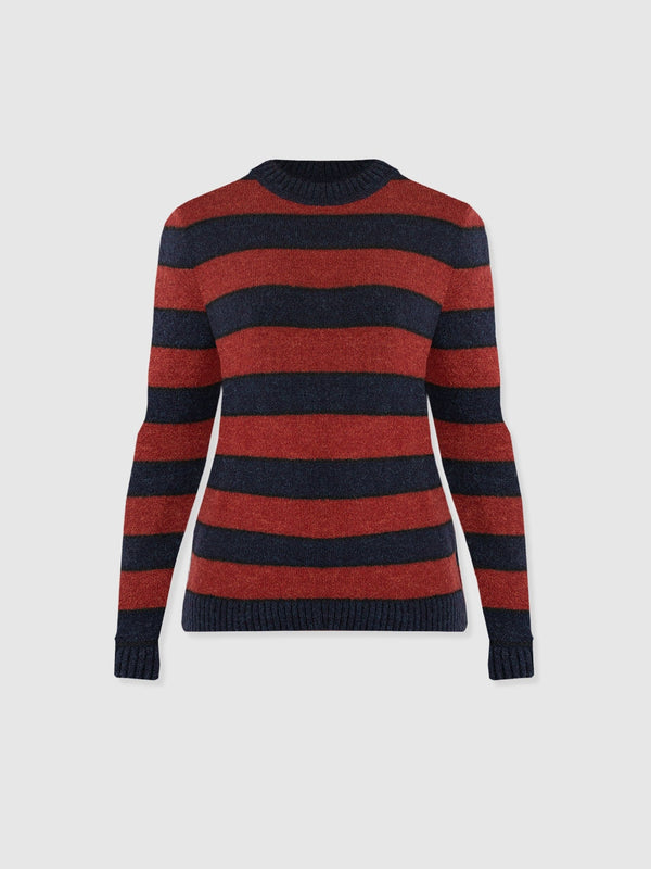 Azura Knit Jumper - Red/Navy