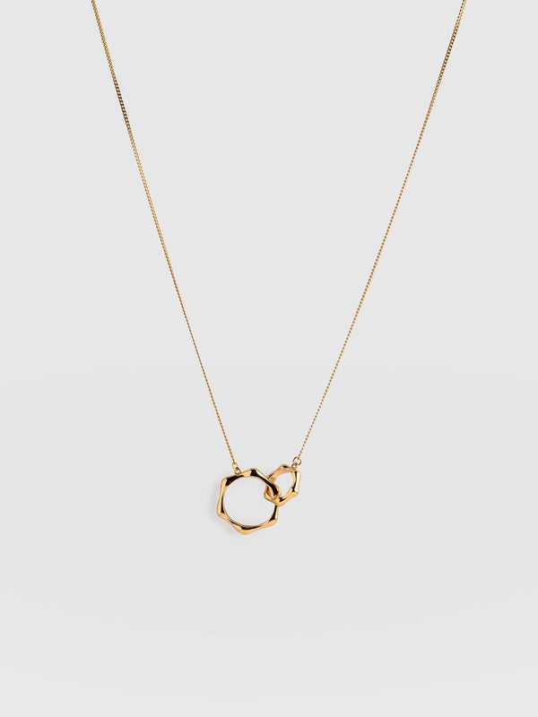 Bamboo Charm Necklace - Gold