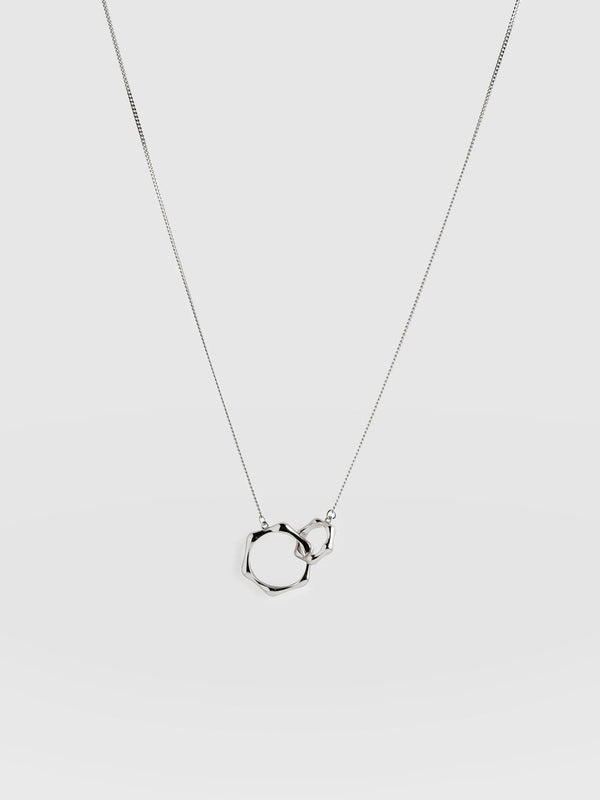 Bamboo Charm Necklace - Silver