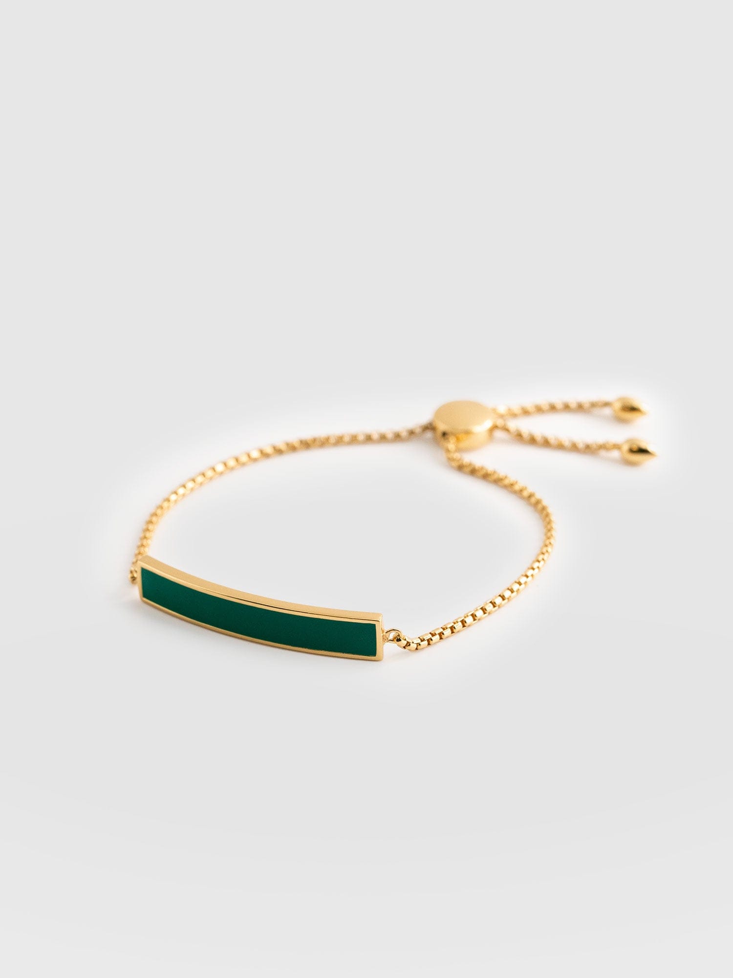 Bar Enamel Slider Bracelet - Gold