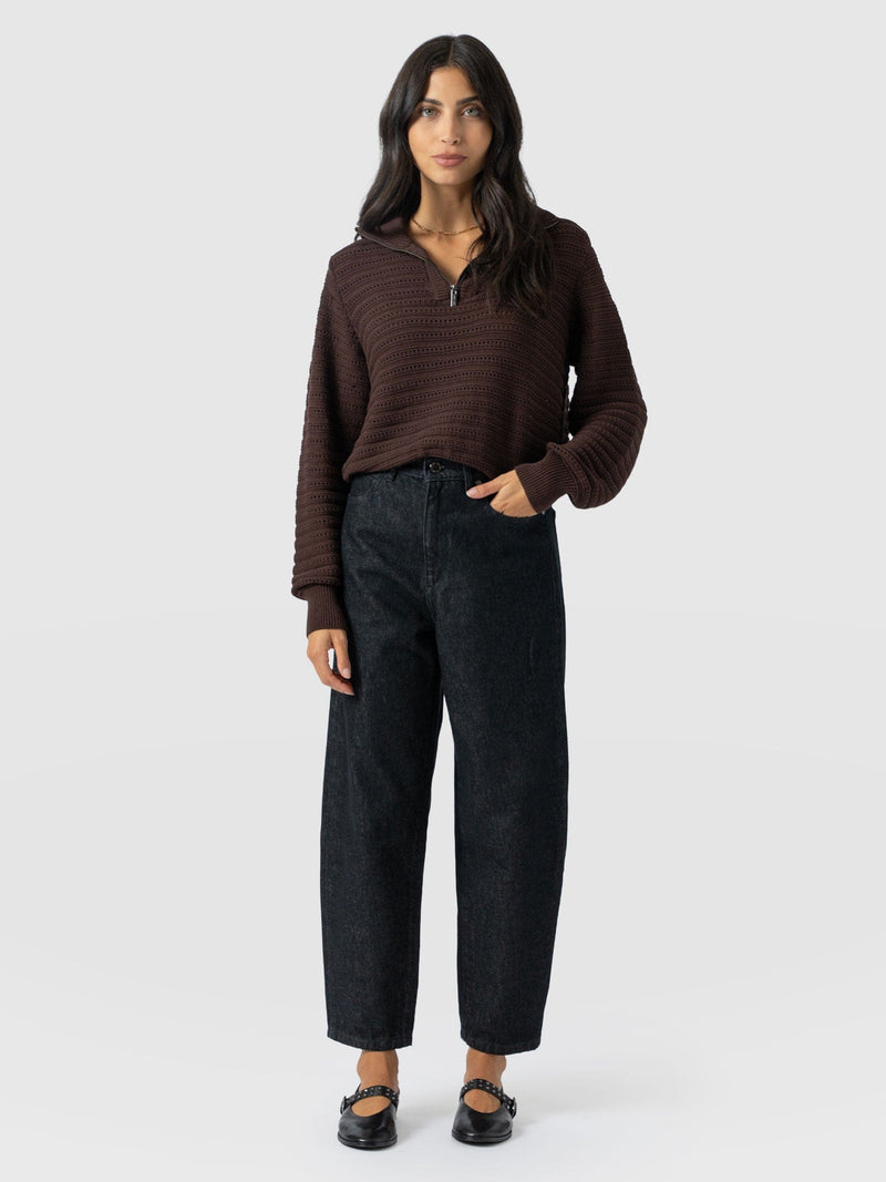 Barrel Leg Jean - Black