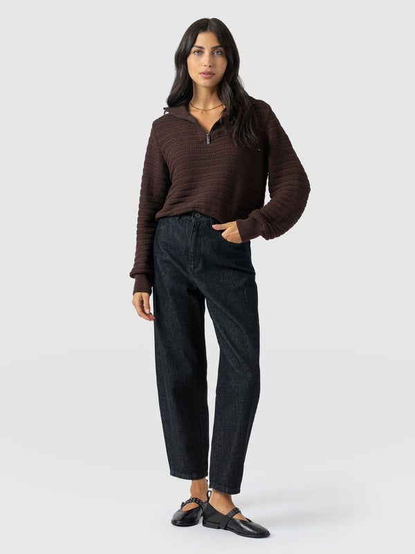 Barrel Leg Jean - Black