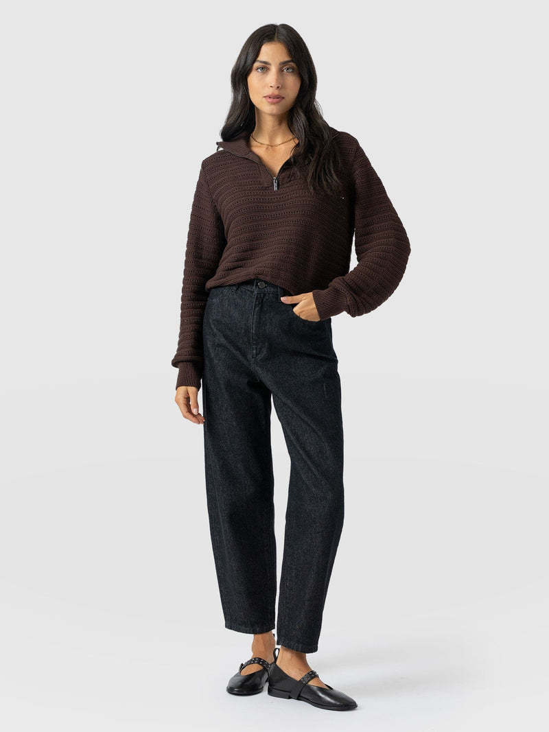 Barrel Leg Jean - Black