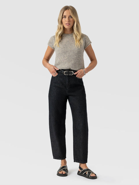 Barrel Leg Jean - Black - Women's Jeans | Saint + Sofia® UK