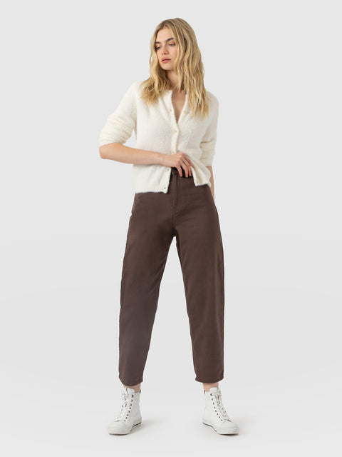Barrel Leg Jean - Brown
