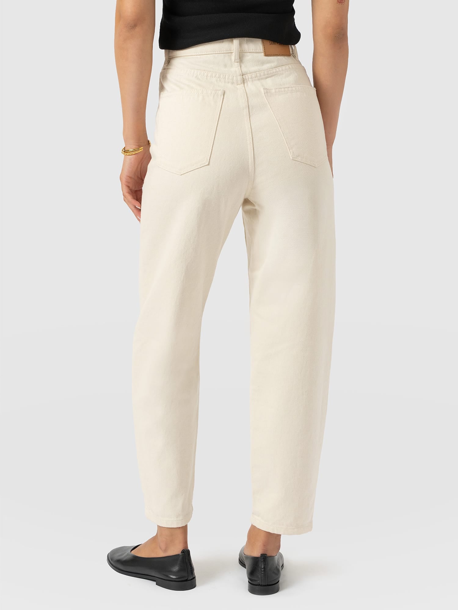Barrel Leg Jean - Cream