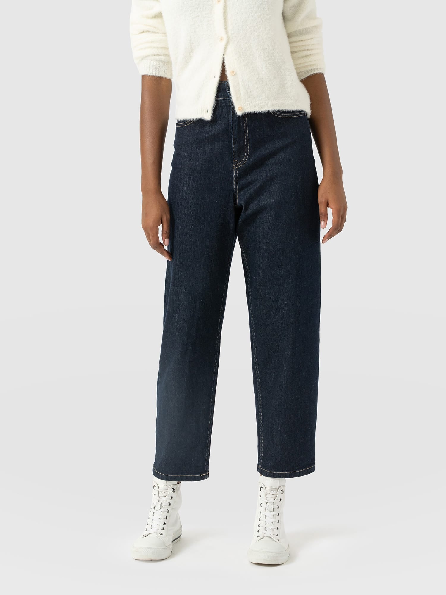 Barrel Leg Jean - Indigo - Women's Jeans | Saint and Sofia® UK