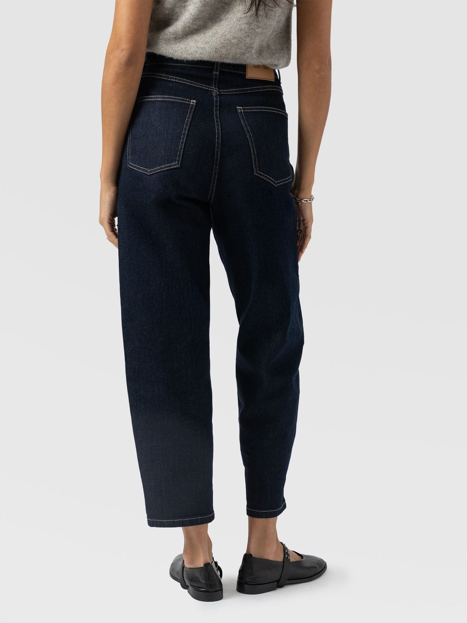 Barrel Leg Jean - Indigo - Women's Jeans | Saint + Sofia® UK
