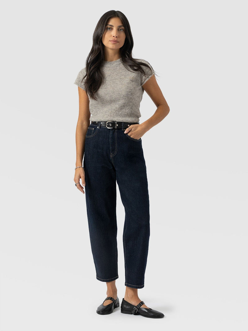 Barrel Leg Jean - Indigo - Women's Jeans | Saint + Sofia® UK
