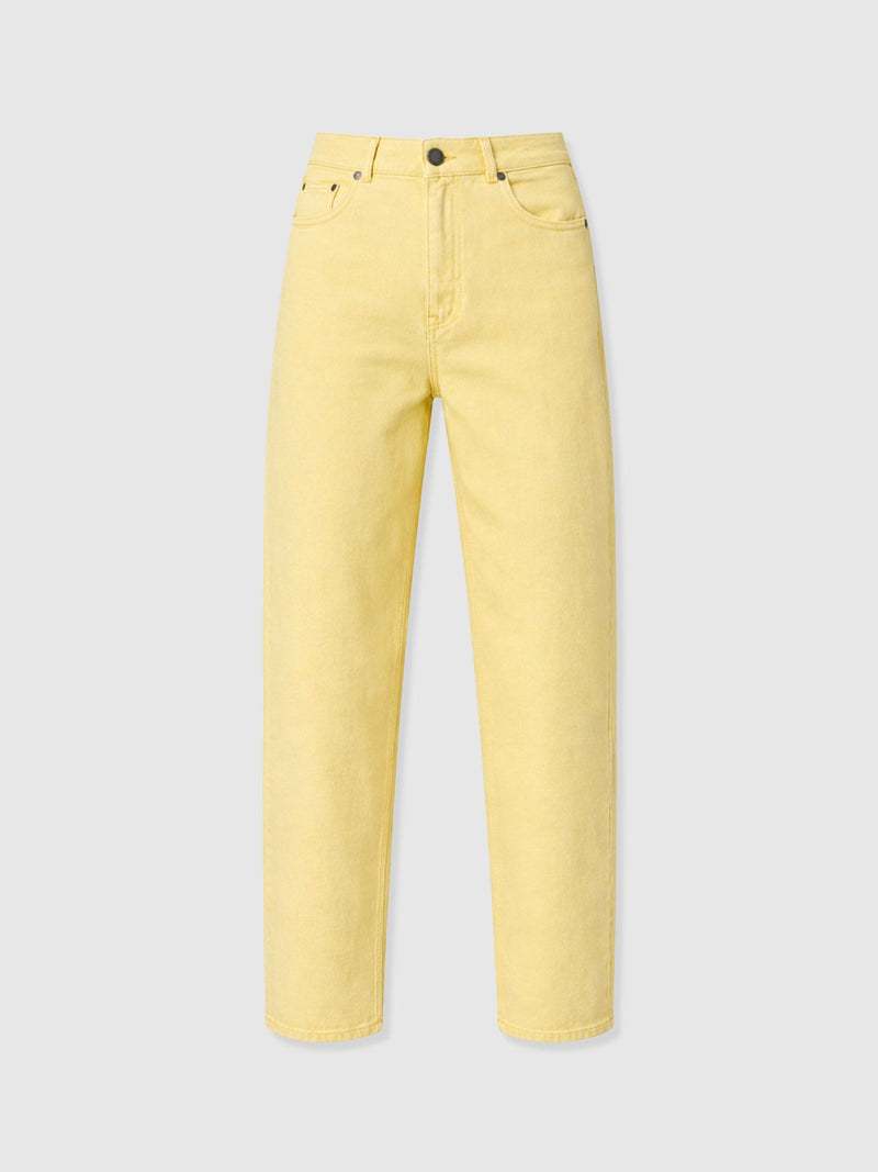 Barrel Leg Jean - Yellow