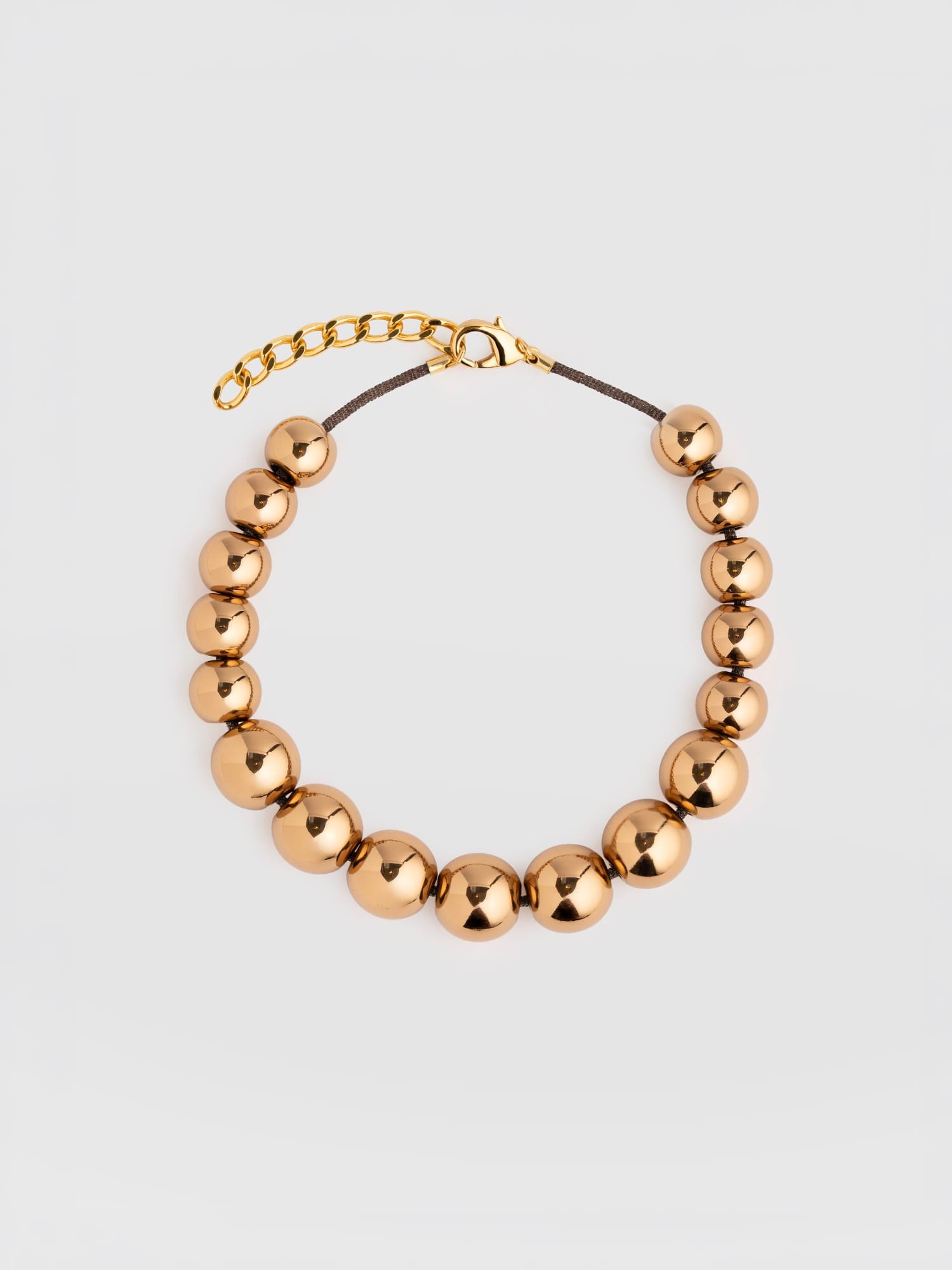 Beaded Necklace - Bronze