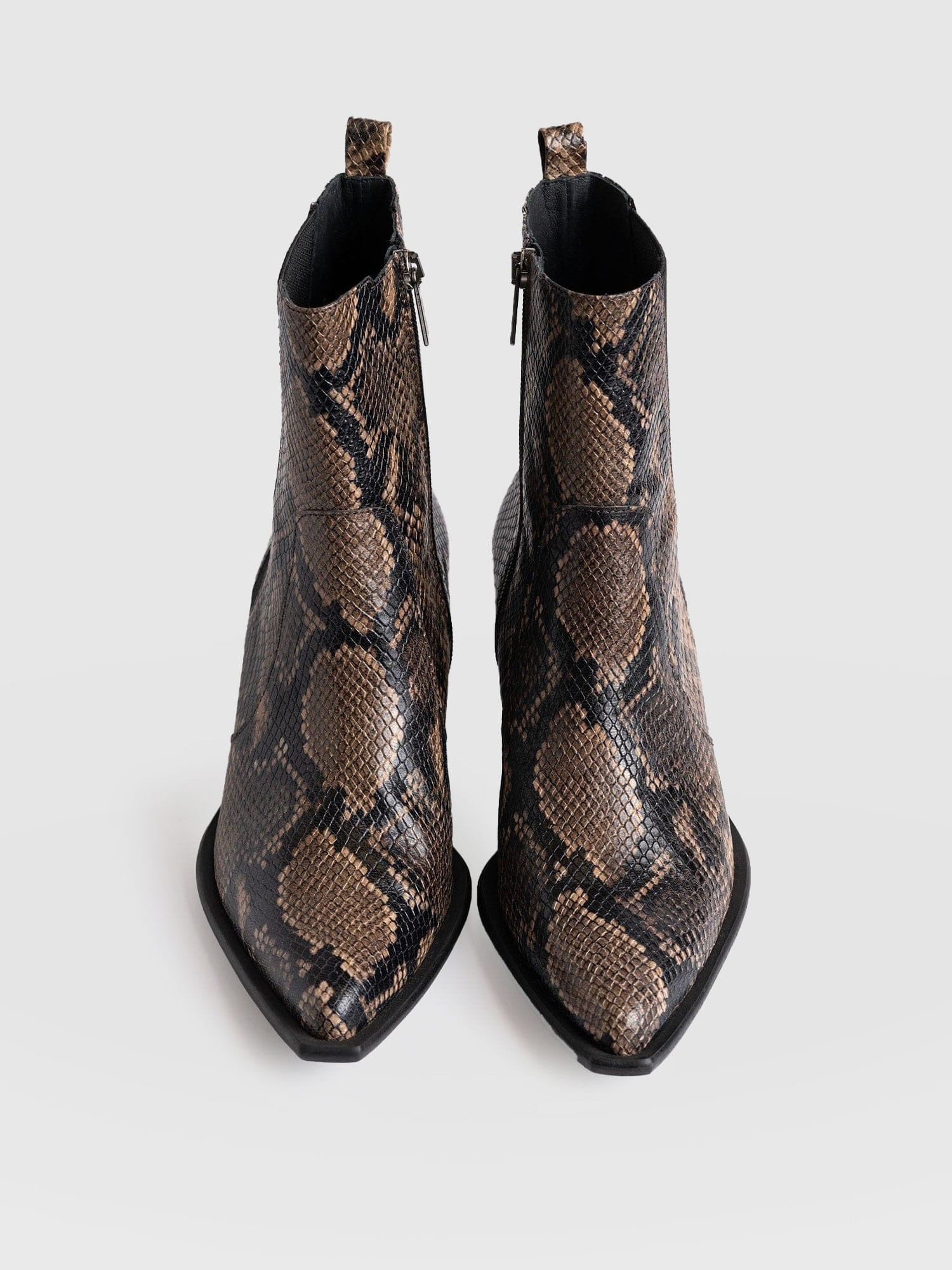 Billie Snake Boot - Taupe
