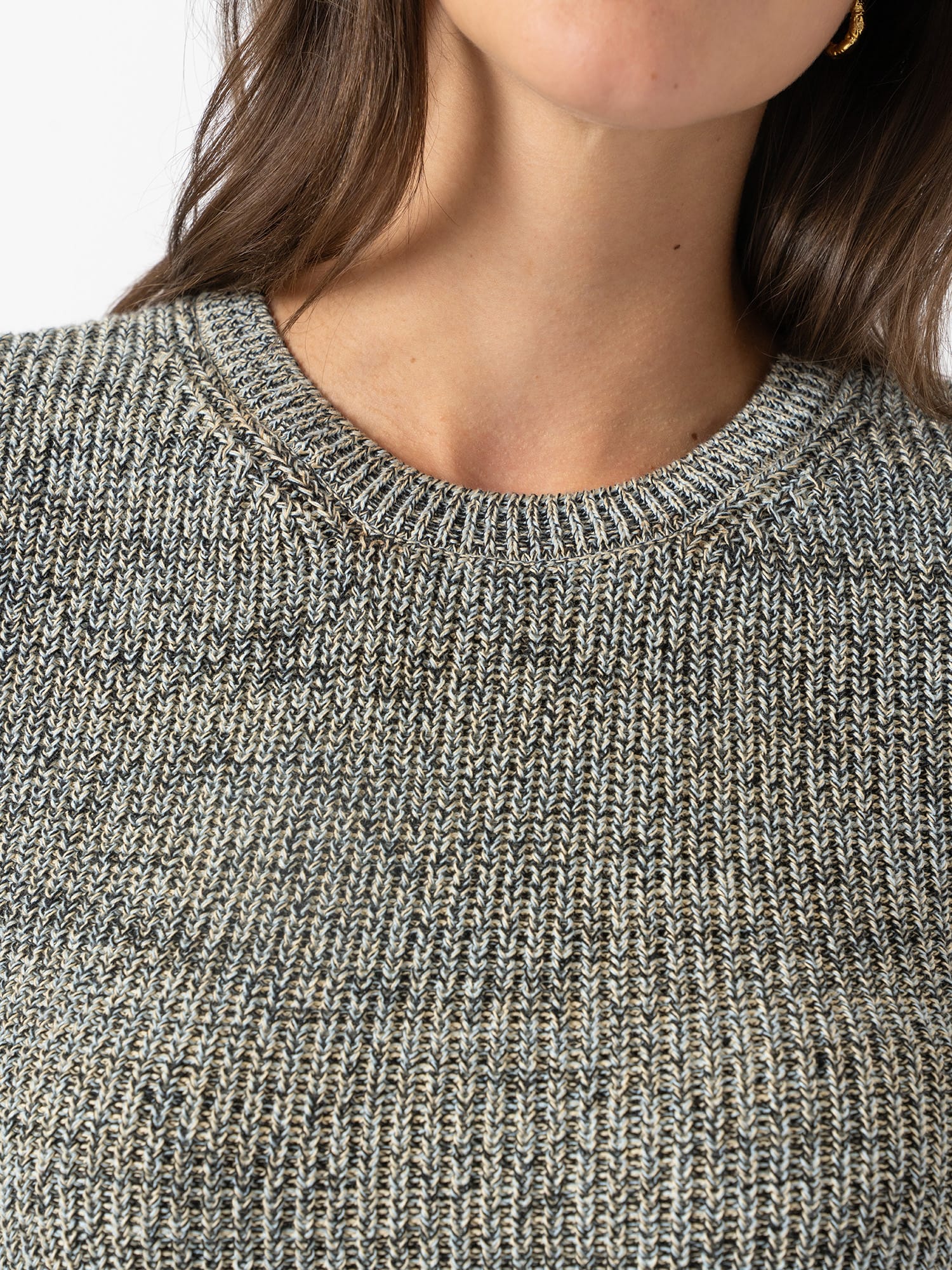 Blair Knit Tee - Black/Blue/Yellow - Women's Jumpers | Saint and Sofia® UK