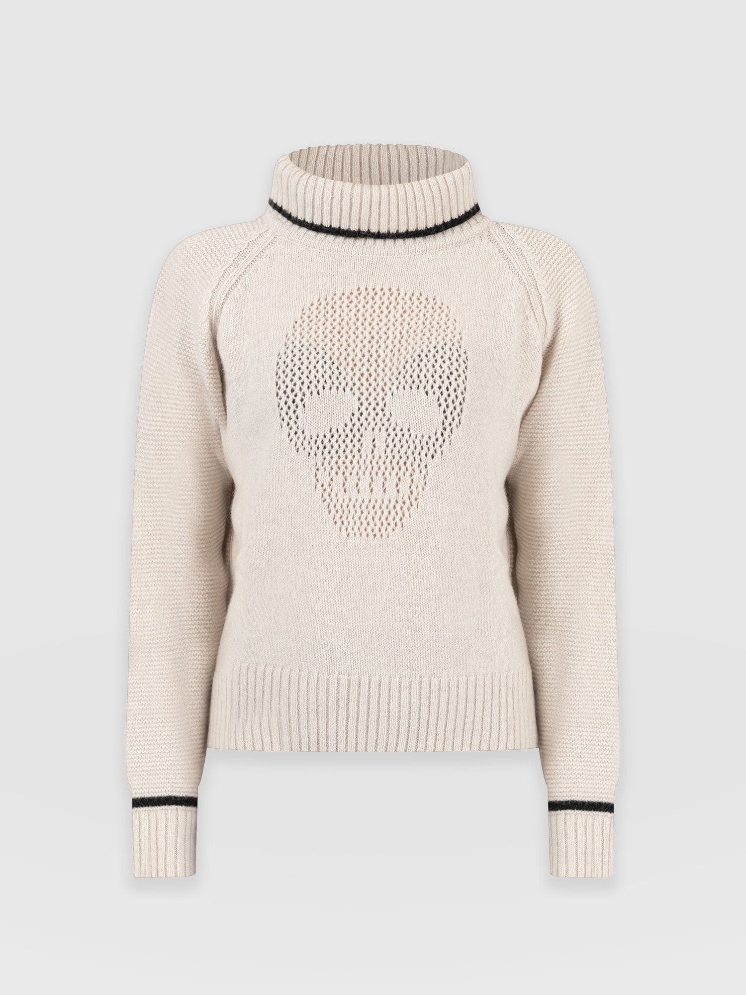 Blake Cashmere Skull Jumper Cream - Women's Jumper | Saint + Sofia® UK