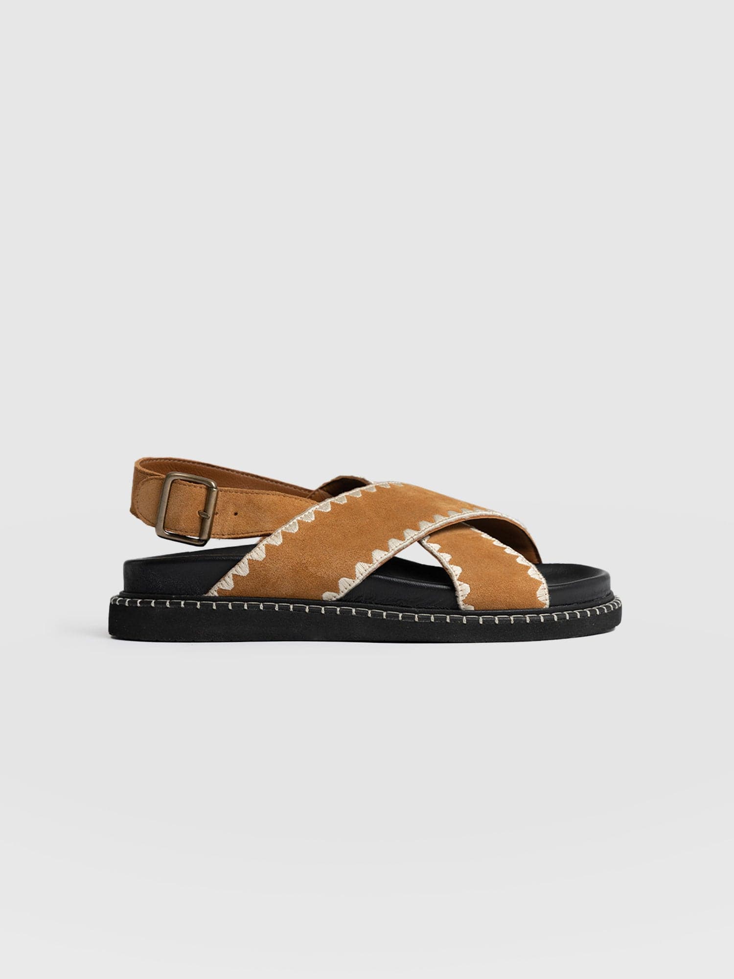 Bonnie Cross Over Sandals - Tan
