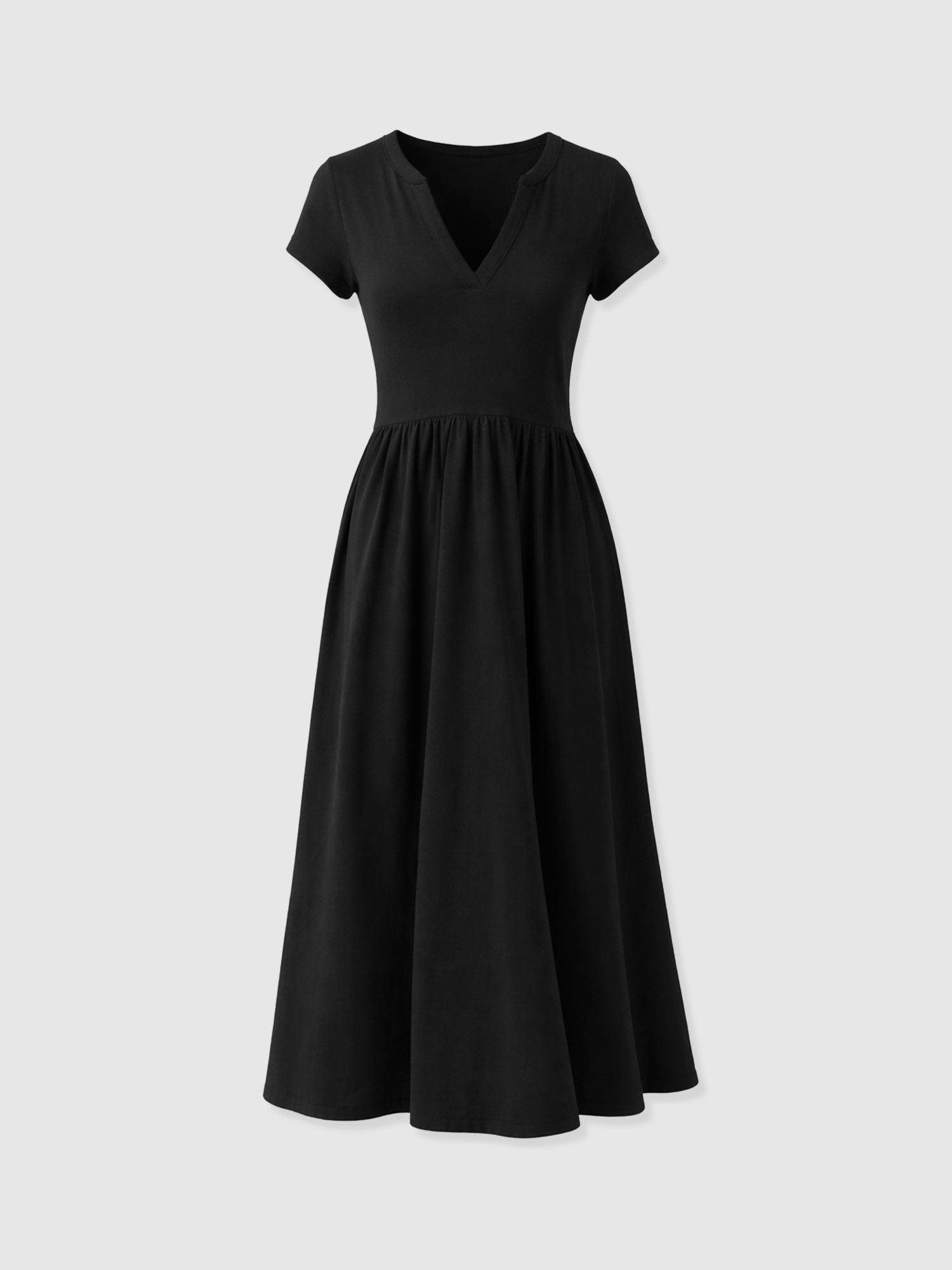 Bonnie V Neck Dress - Black