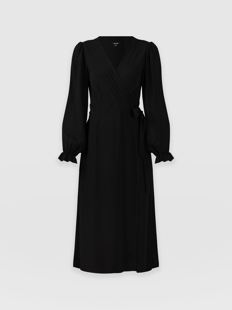 Bonnie Wrap Dress - Black