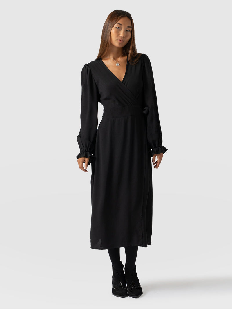 Bonnie Wrap Dress - Black