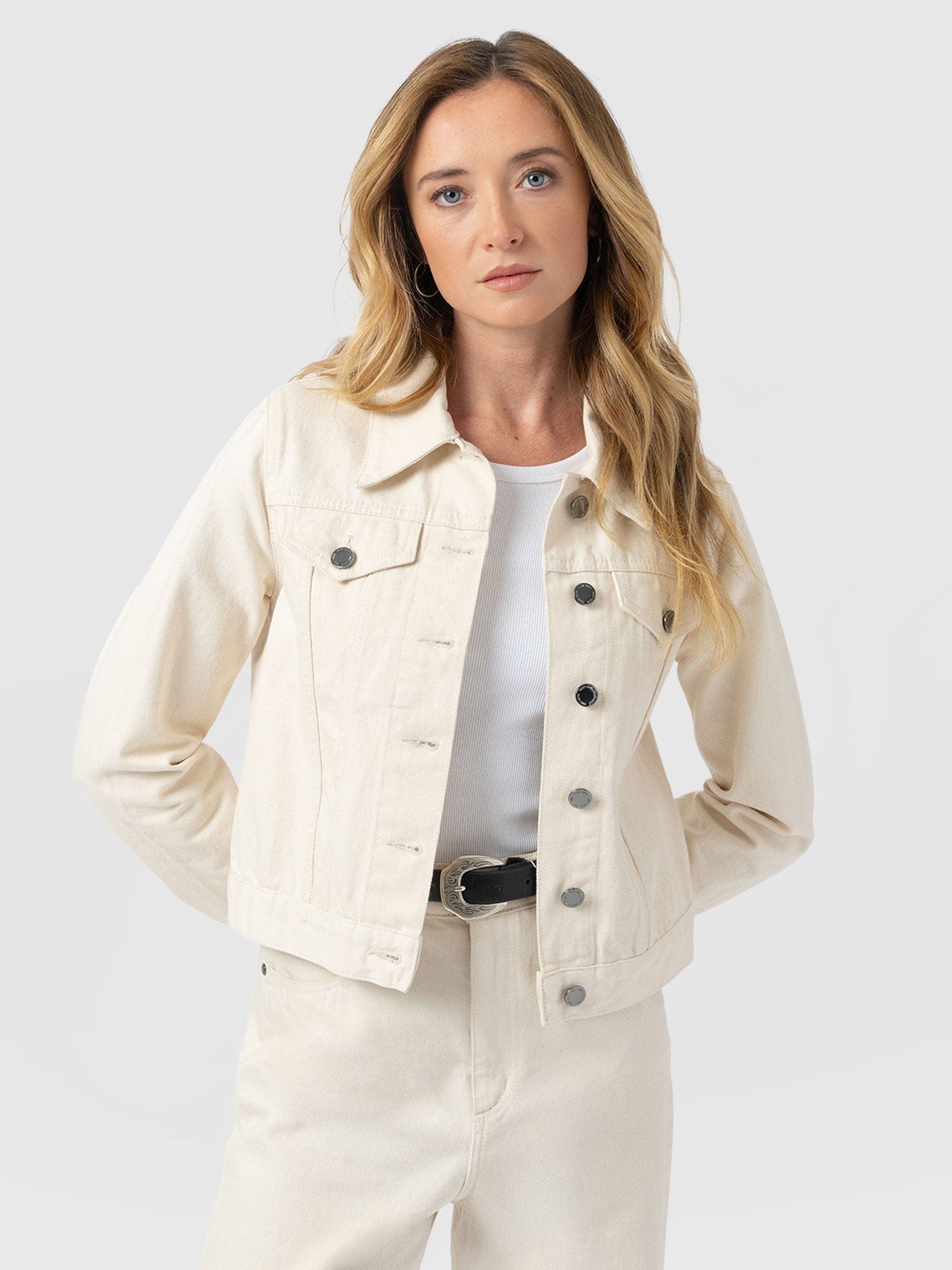 Bowie Denim Jacket - Cream