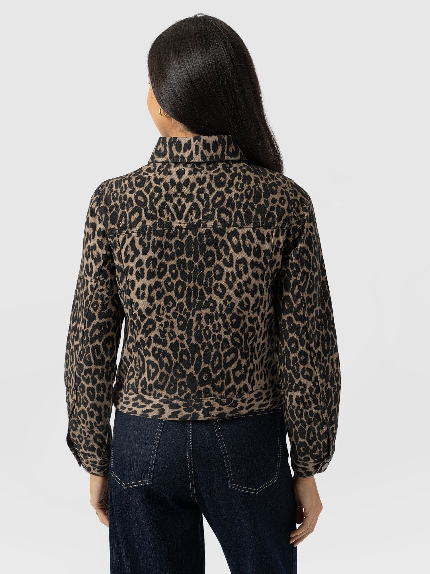 Bowie Denim Jacket - Leopard