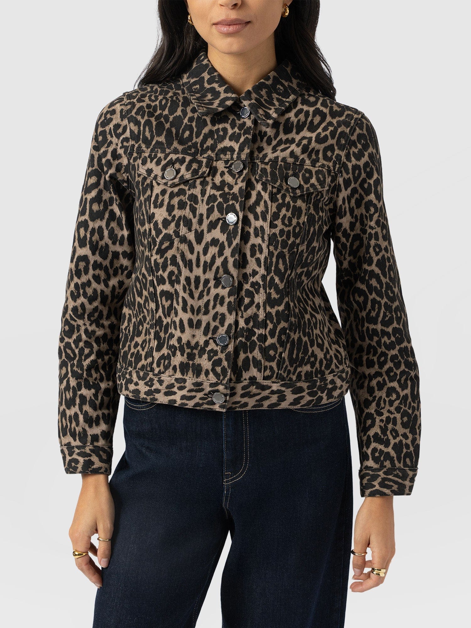 Bowie Denim Jacket - Leopard