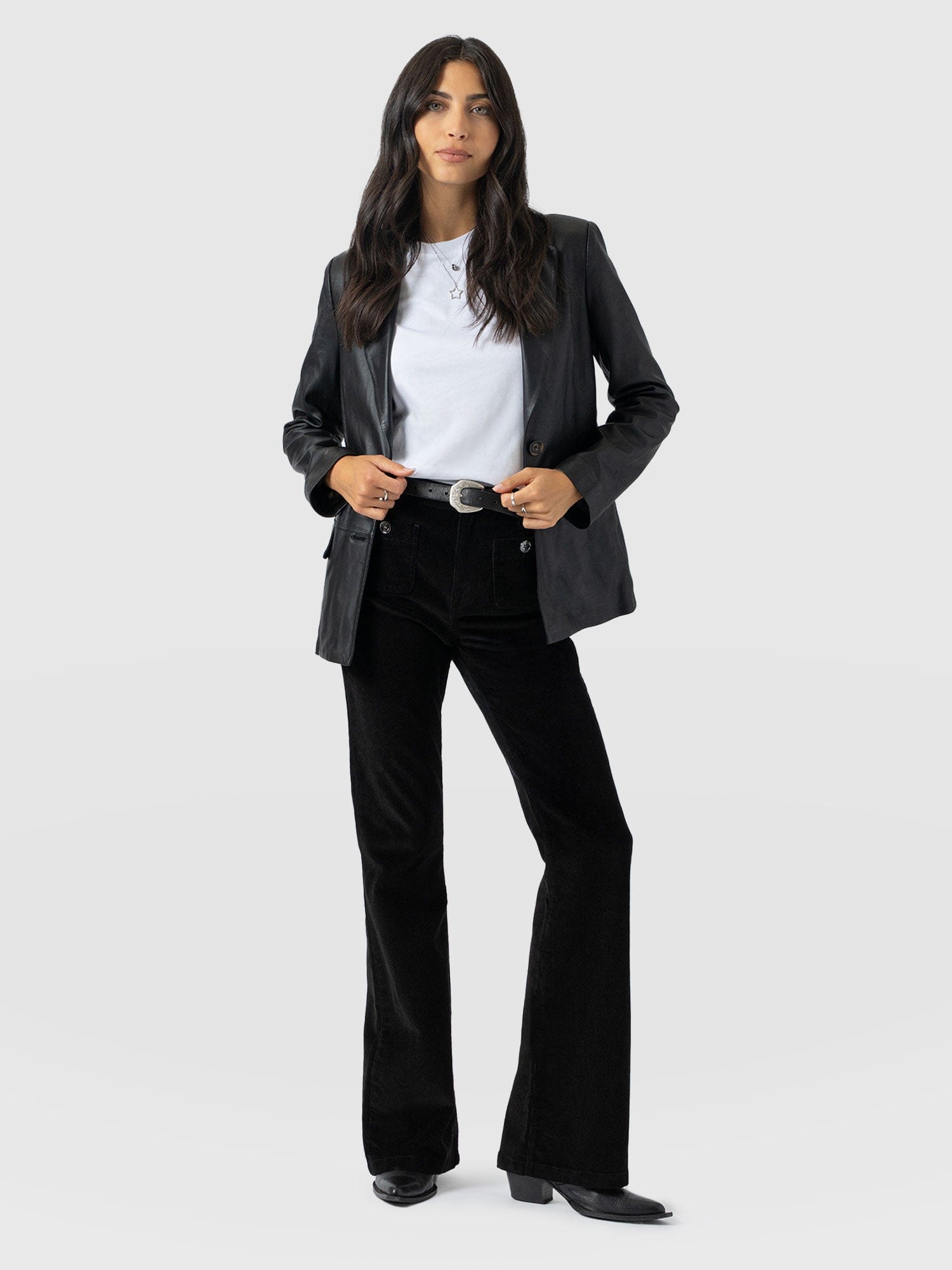 Bowie Flared Pant - Black Cord