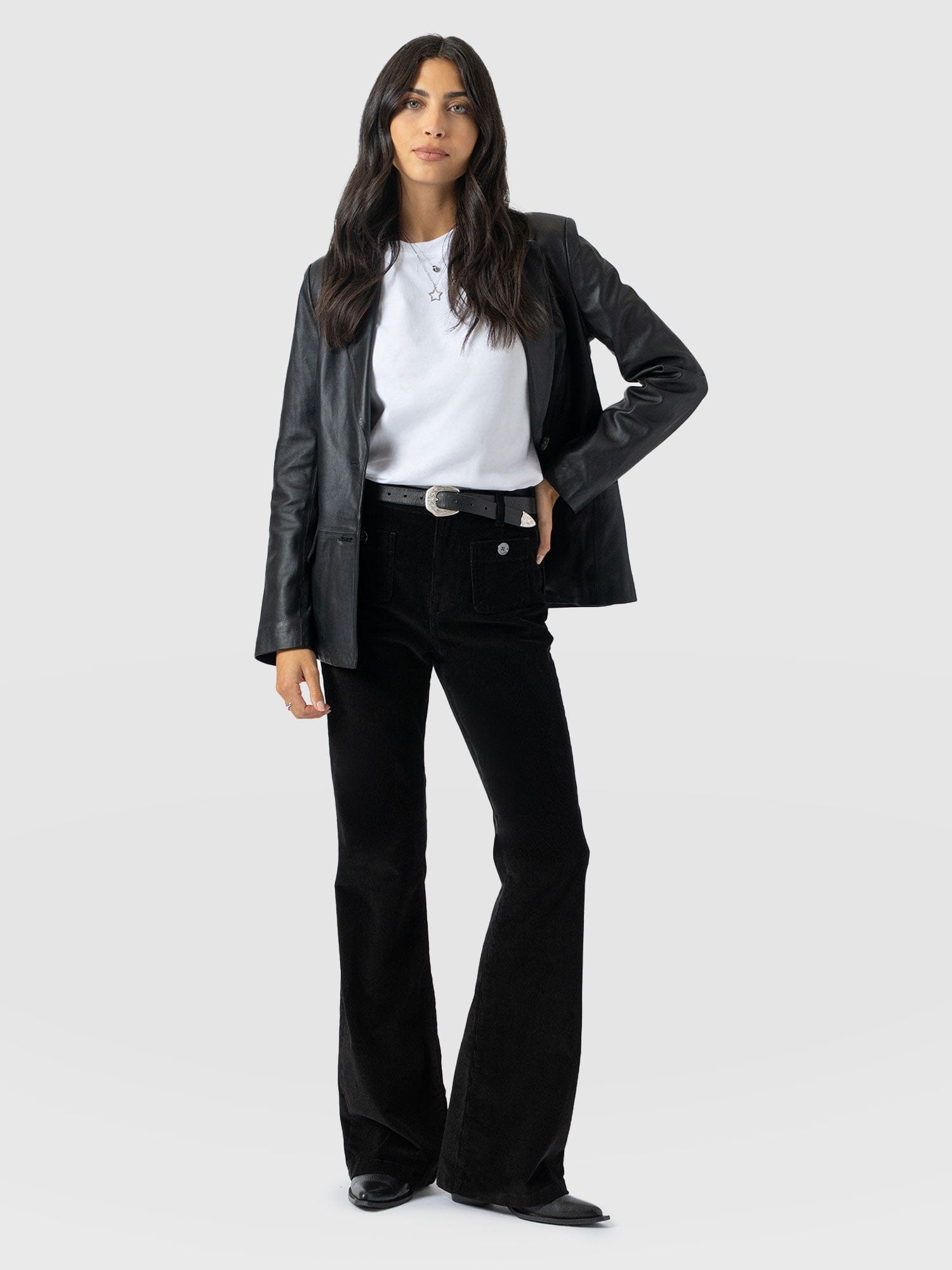 Bowie Flared Pant - Black Cord