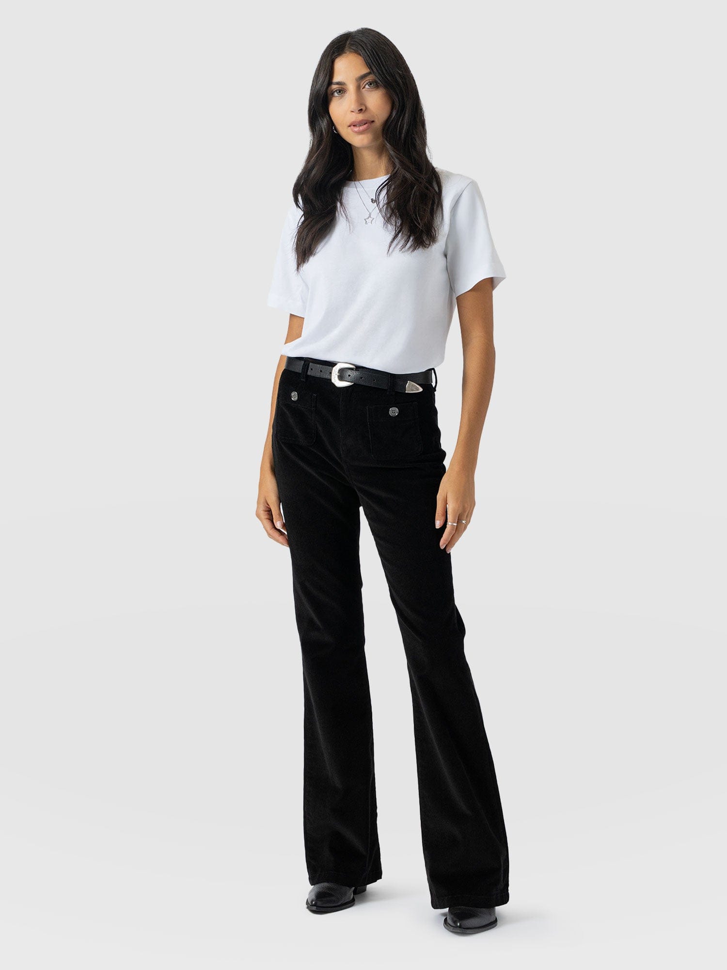 Bowie Flared Pant - Black Cord
