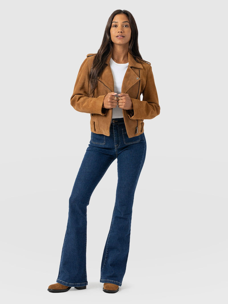 Bowie Stretch Flare Jeans - Mid Blue