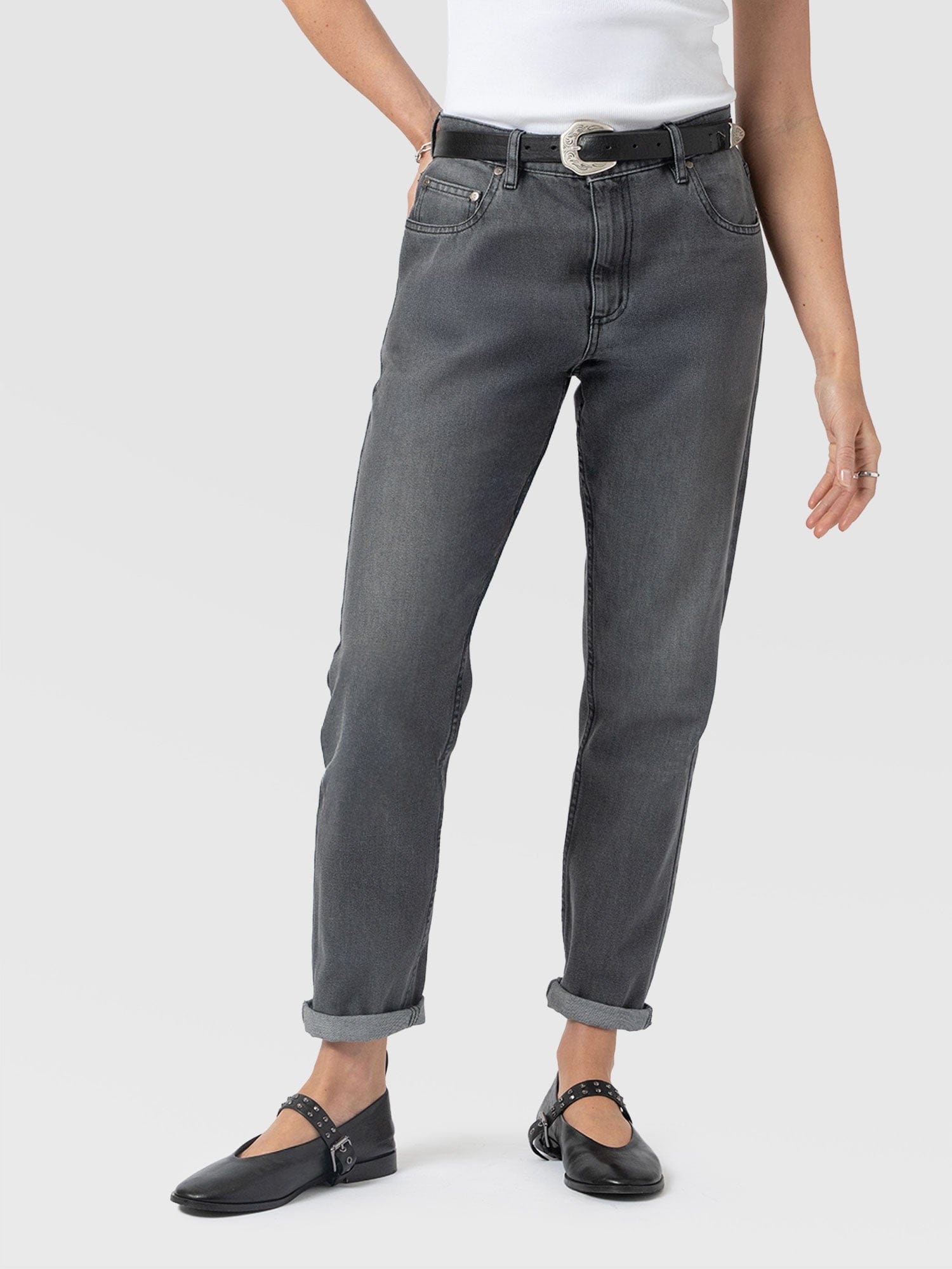 Boyfriend Jeans Black - Women's Jeans | Saint + Sofia® UK