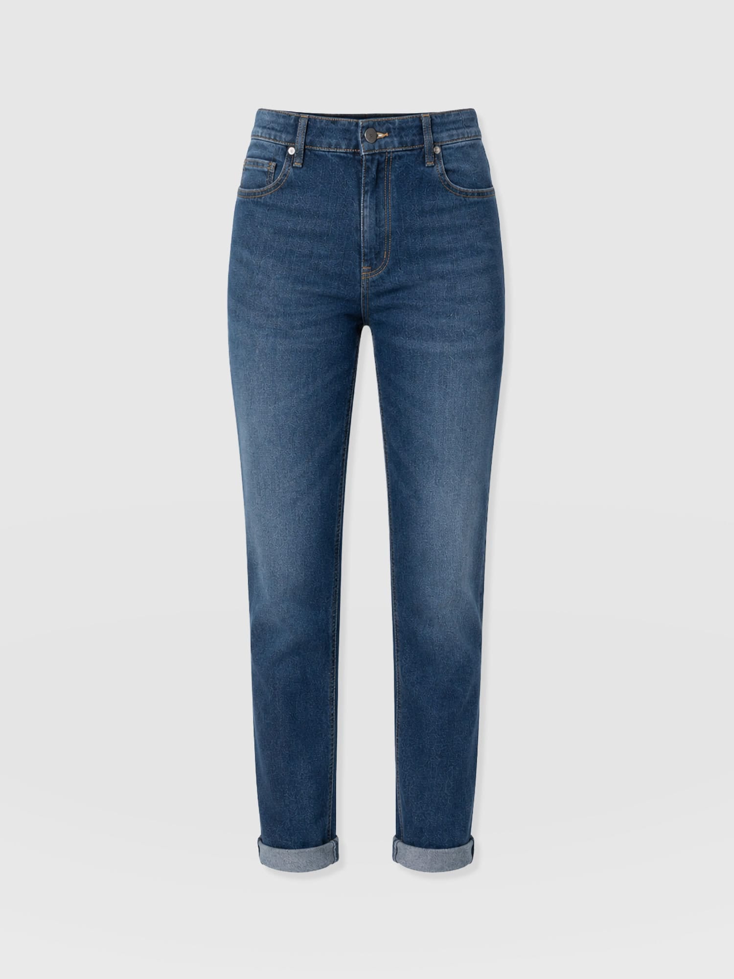 Boyfriend Jeans - Mid Blue