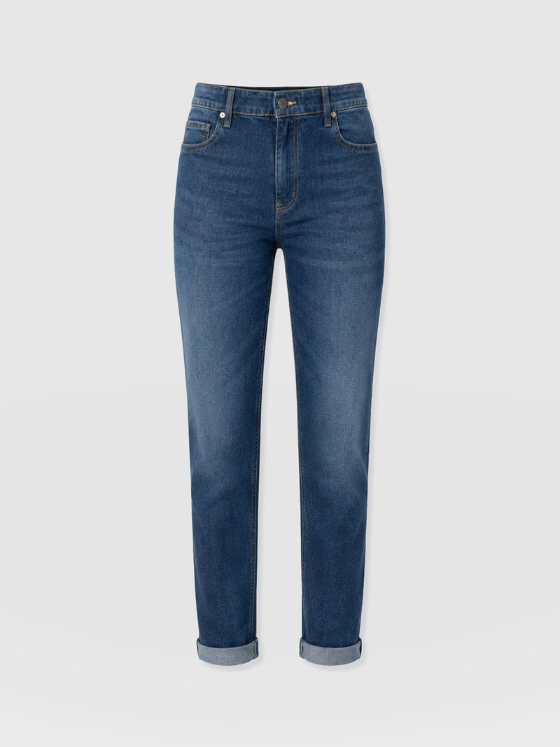Boyfriend Jeans - Mid Blue