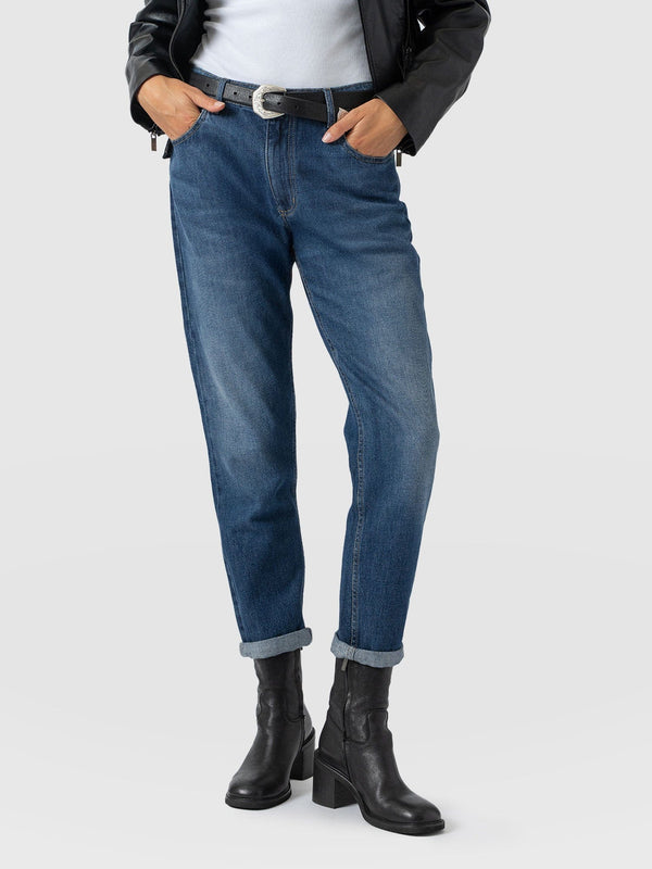 Boyfriend Jeans - Mid Blue